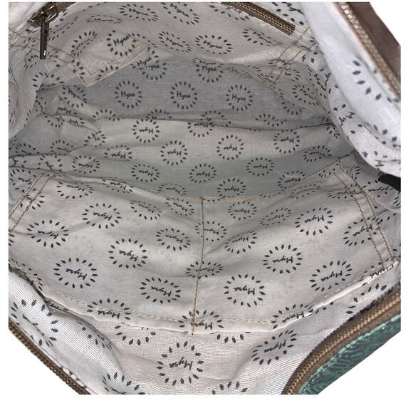 NWT Myra Bag Puerile Upcycled Canvas & Cowhide Leather Tote S-1454 - Picture 6 of 7